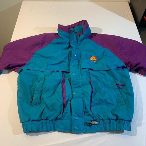 Vintage Sierra Sport Teal and Purple Shaw Cable Ski Jacket - Picture 5 of 14